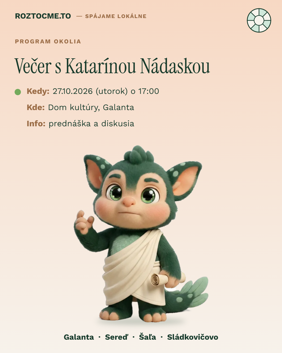 Večer s Katarínou Nádaskou
