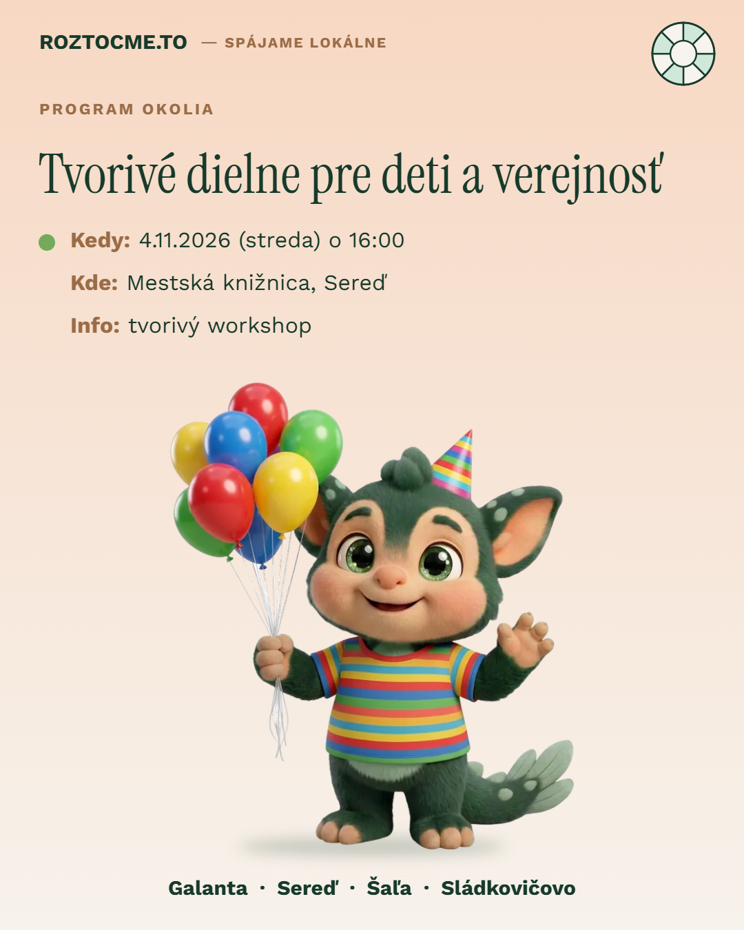 Tvorivé dielne pre deti a verejnosť